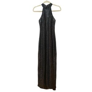 Roberta vintage Black Sleeveless sequin Dress